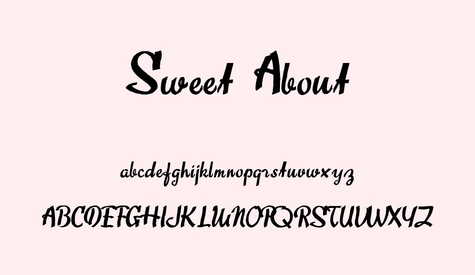 sweet-about font