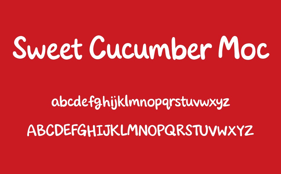 Sweet Cucumber Mocktail font