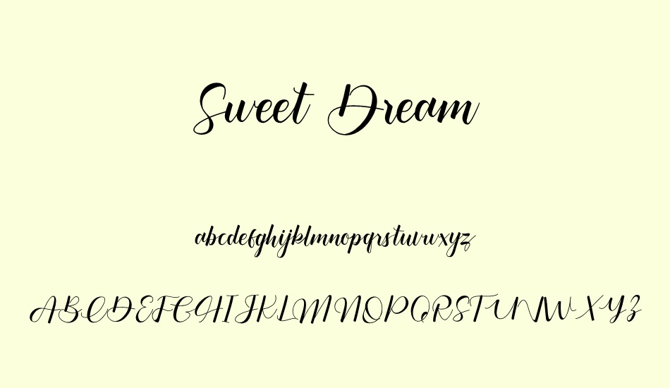 sweet-dream font