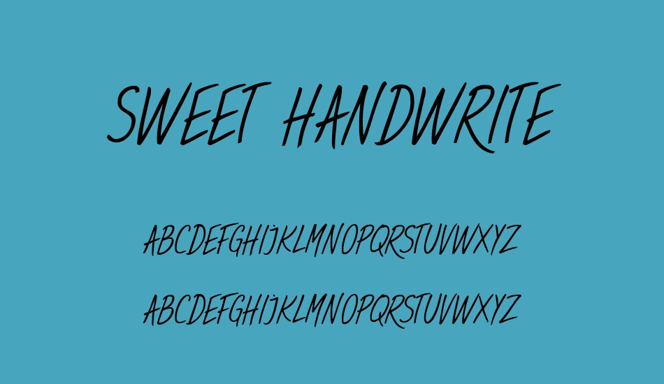 sweet-handwrite font