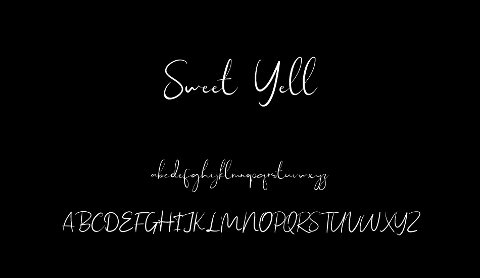 sweet-yell font