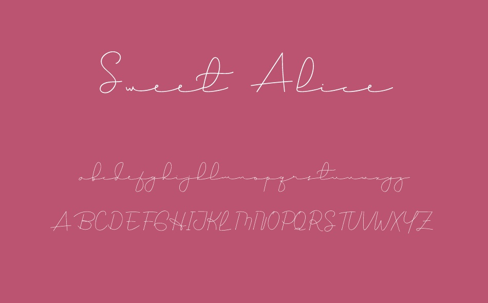 Sweet Alice font