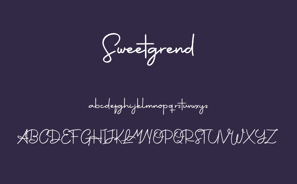 Sweet Grend font