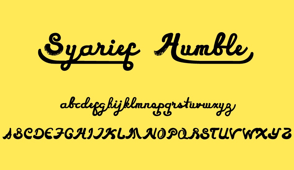 syarief--humble font