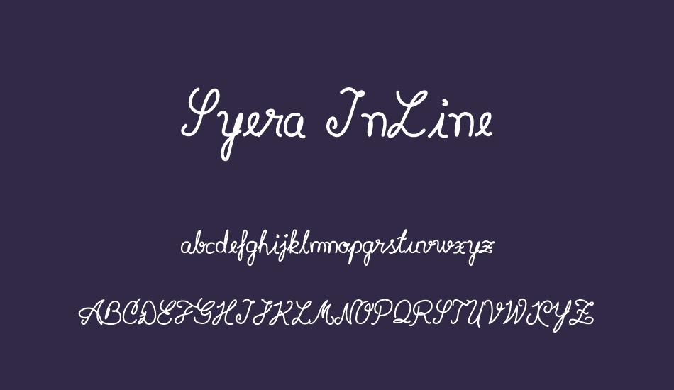 syera-ınline font