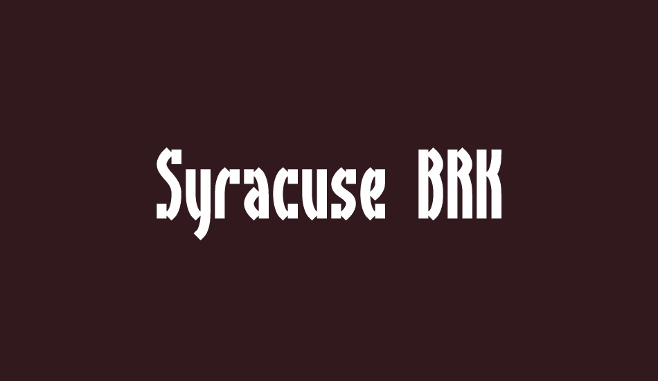 syracuse-brk font big