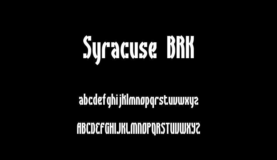 syracuse-brk font