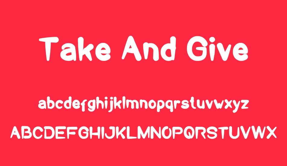 take-and-give font