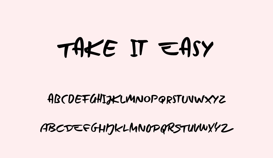 take-it-easy font