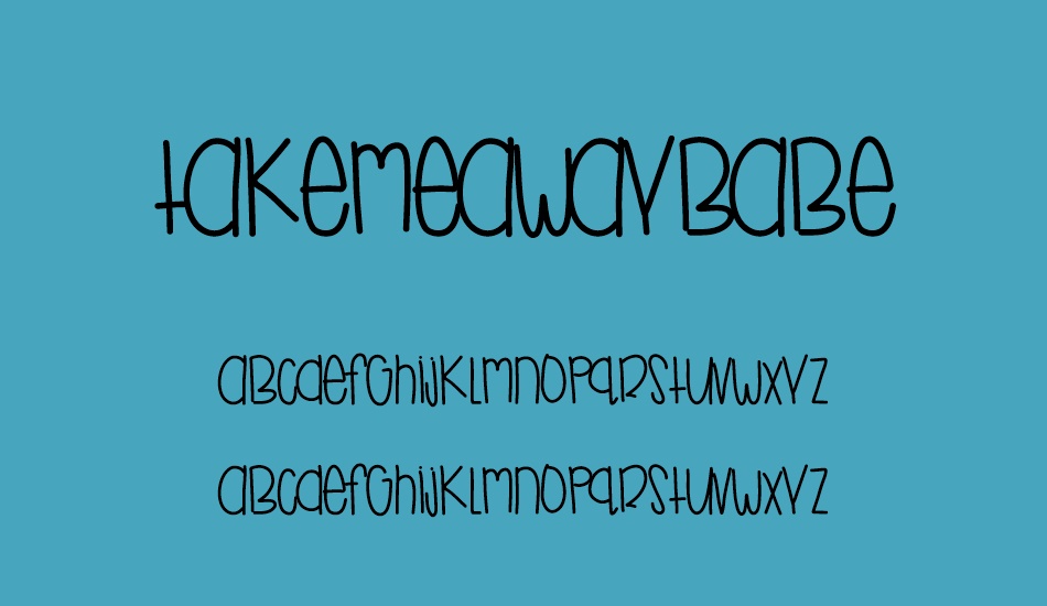 takemeawaybabe font