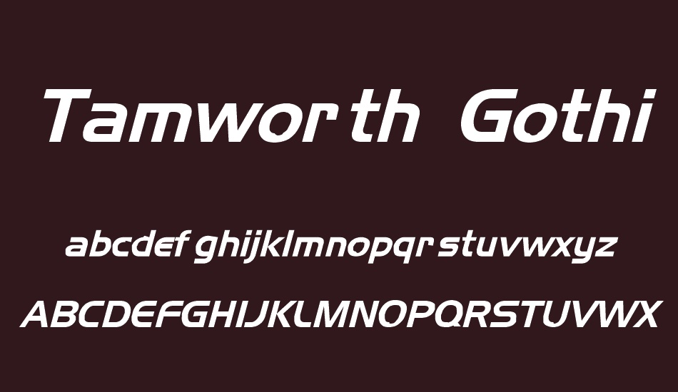 tamworth-gothic font