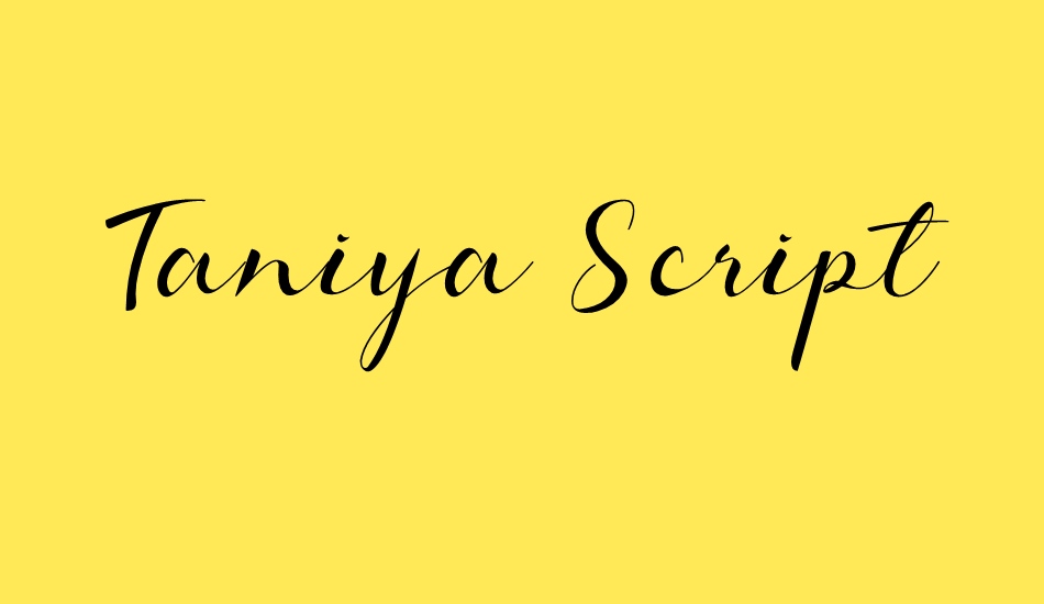 taniya-script font big