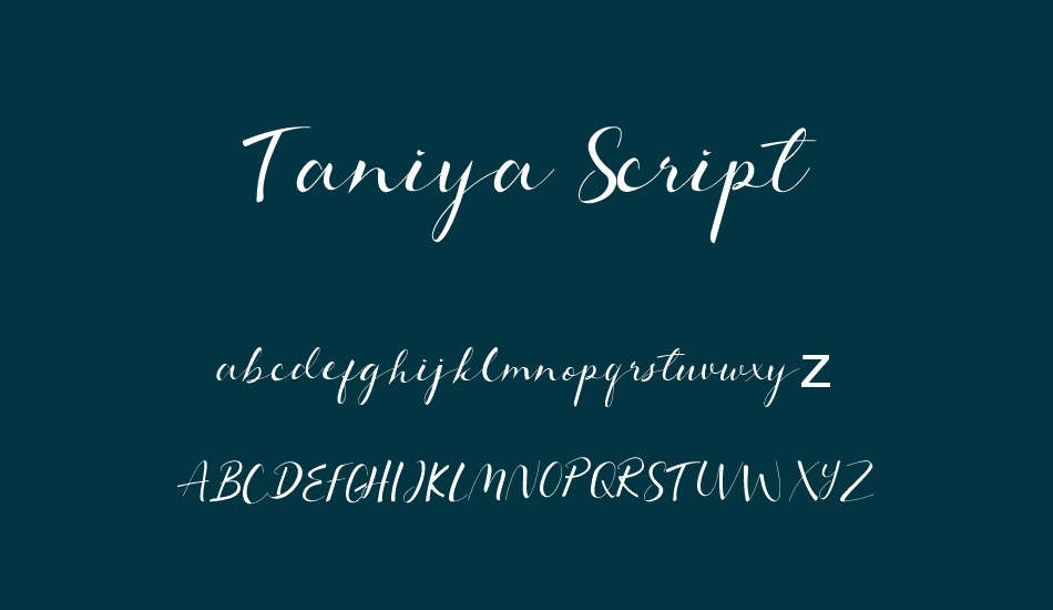 taniya-script font