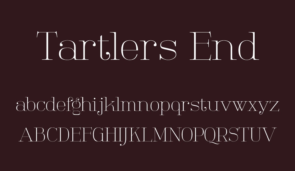 tartlers-end font