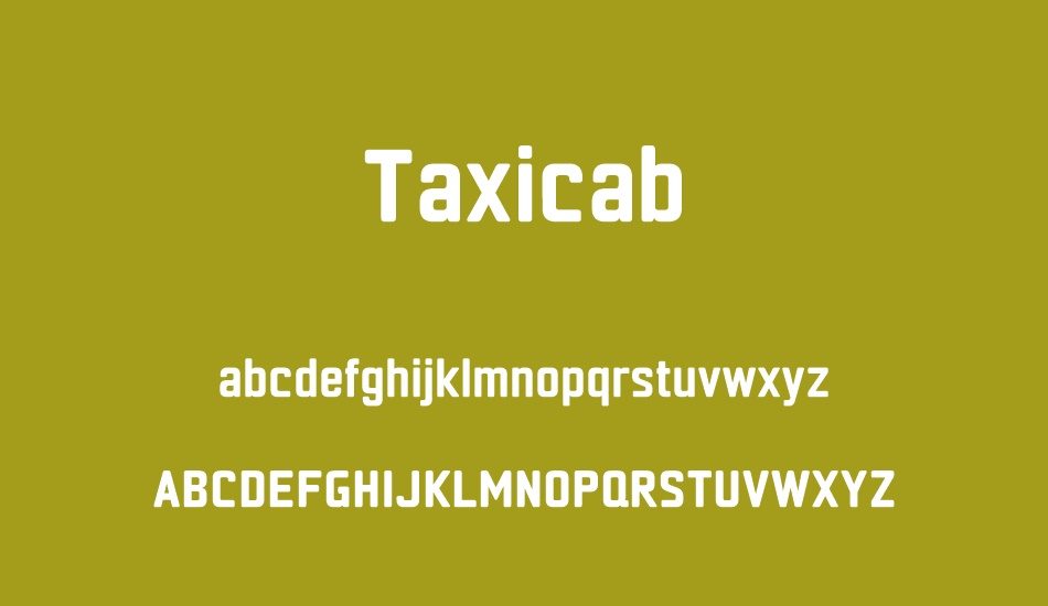 taxicab font