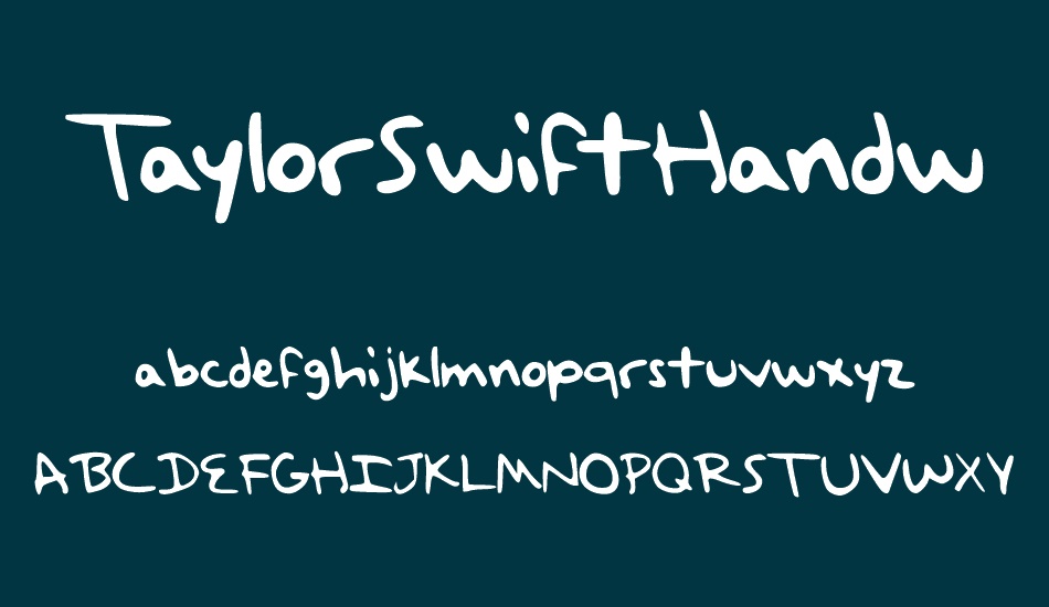 taylorswifthandwriting font