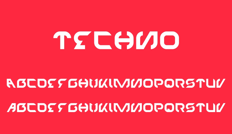 techno font