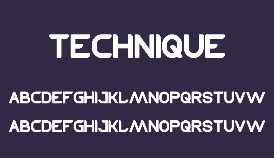 technıque font