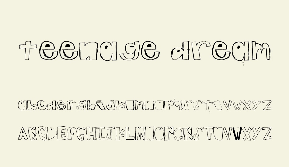 teenage-dream font