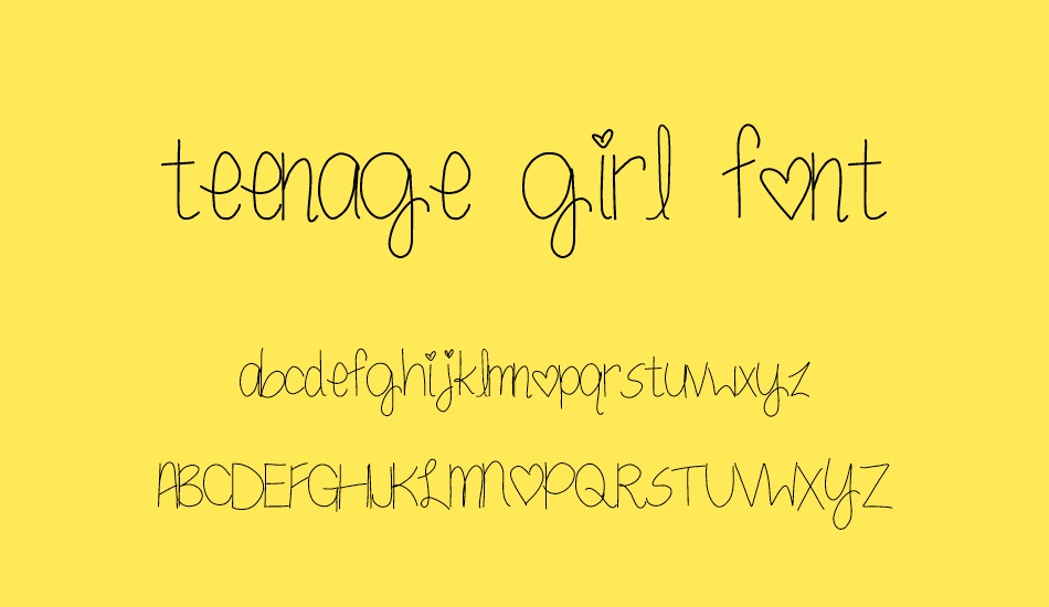 teenage-girl-font font