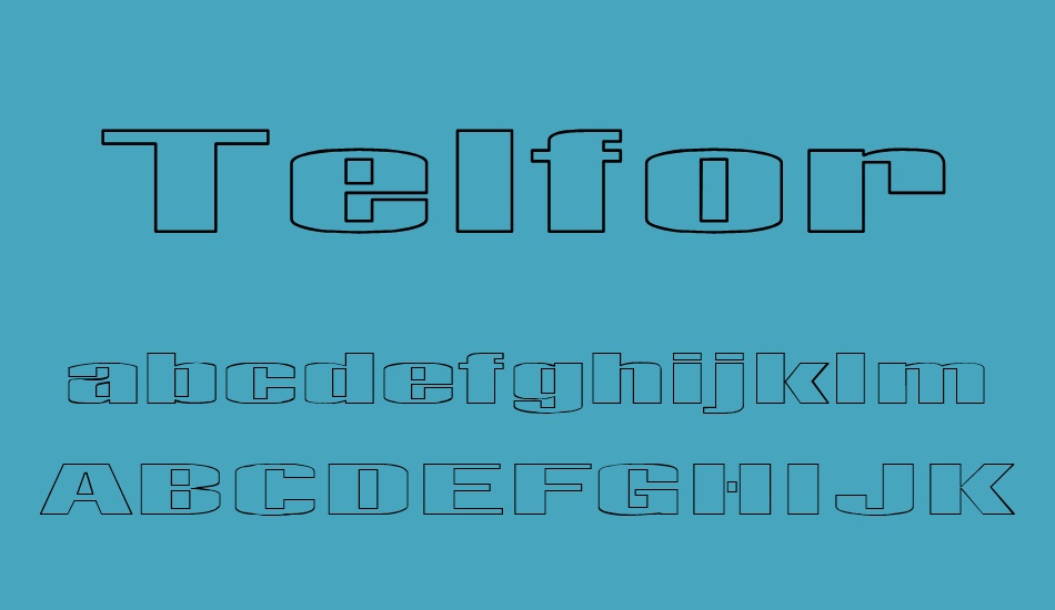 telford-hollow font