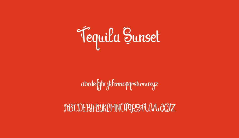 tequila-sunset font