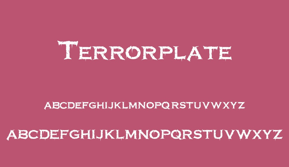 terrorplate font