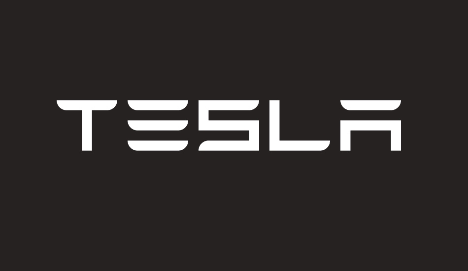 tesla font big