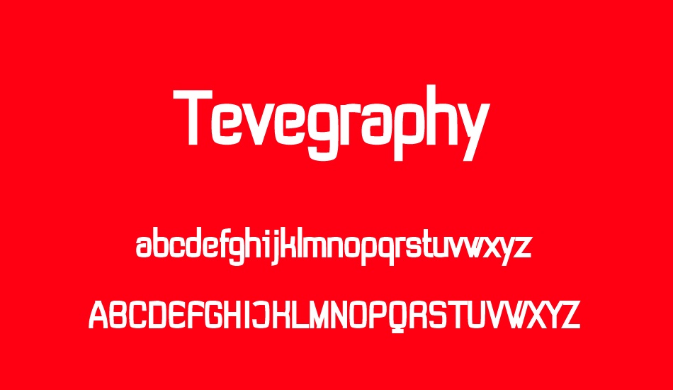 Tevegraphy font