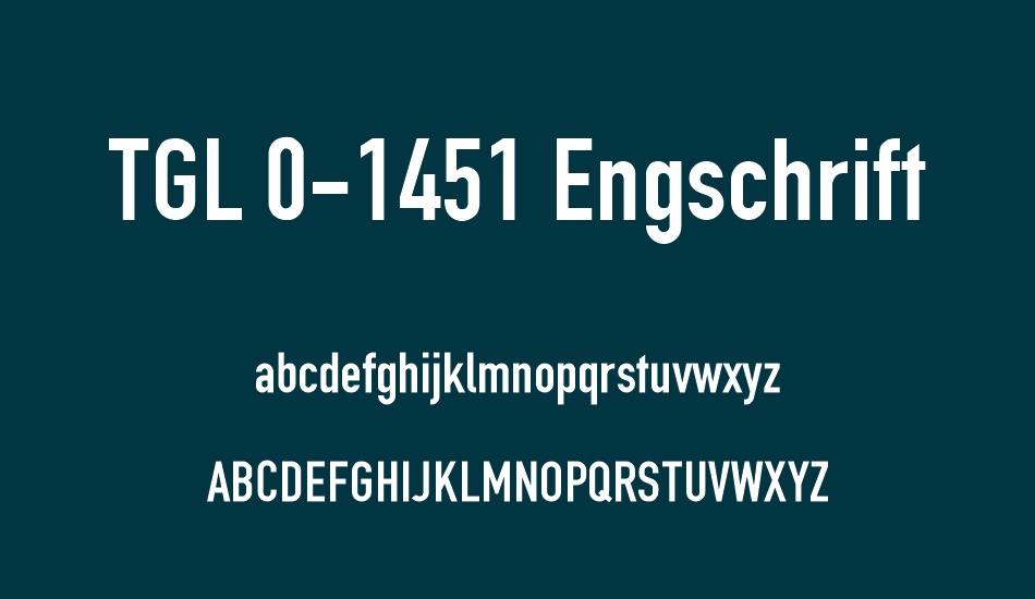 tgl-0-1451-engschrift font