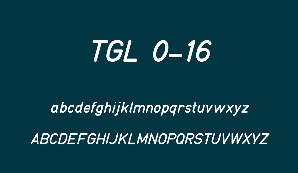 tgl-0-16 font