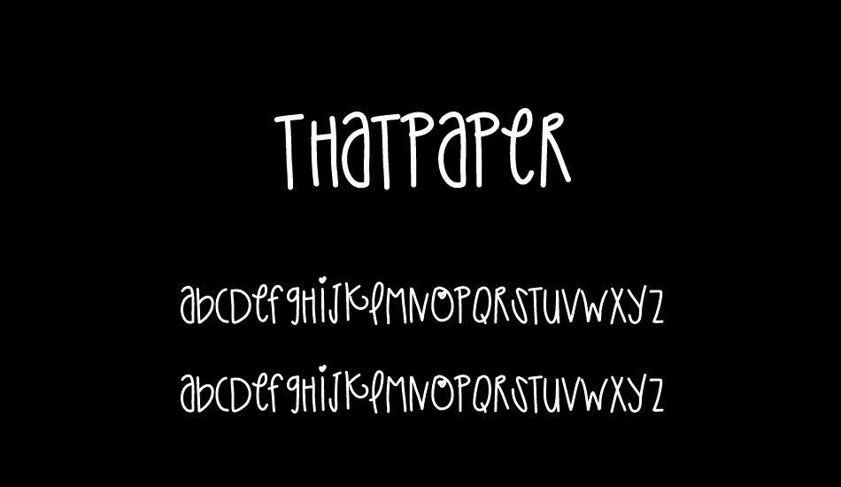 thatpaper font