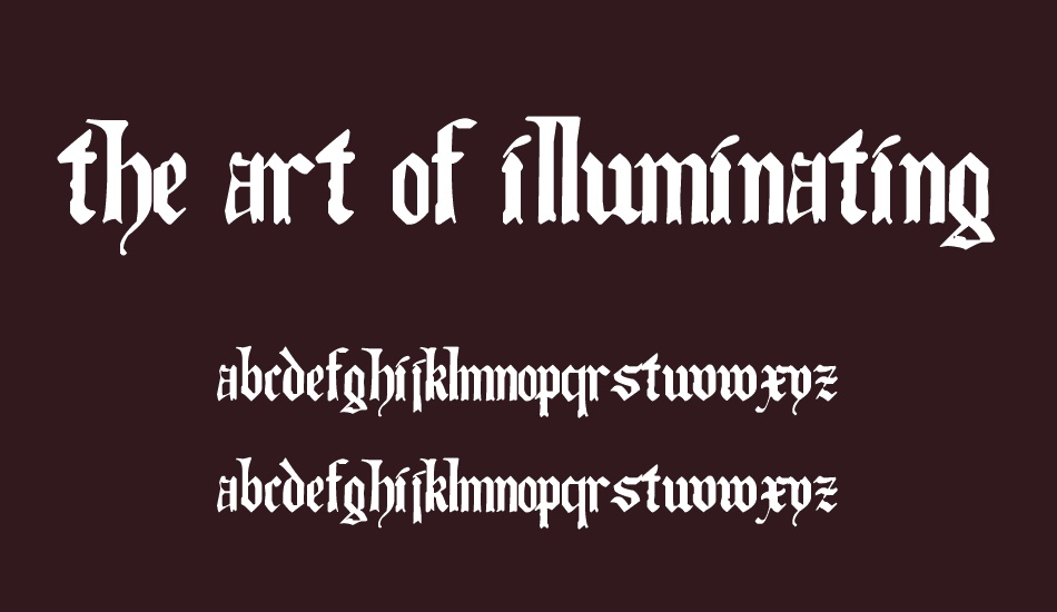 The Art of Illuminating font