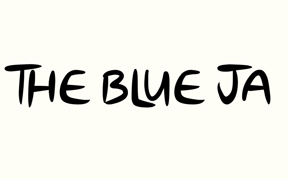 The Blue Jay font big