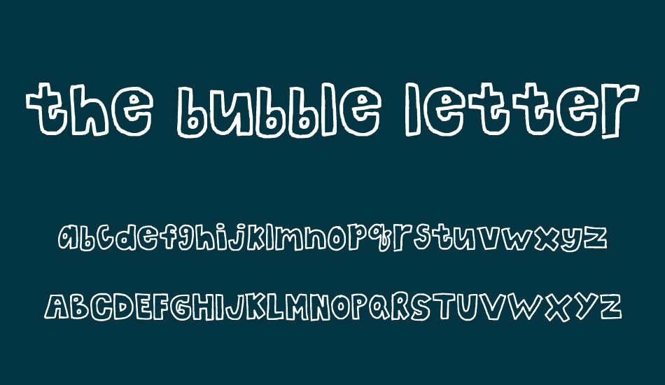 the-bubble-letters font