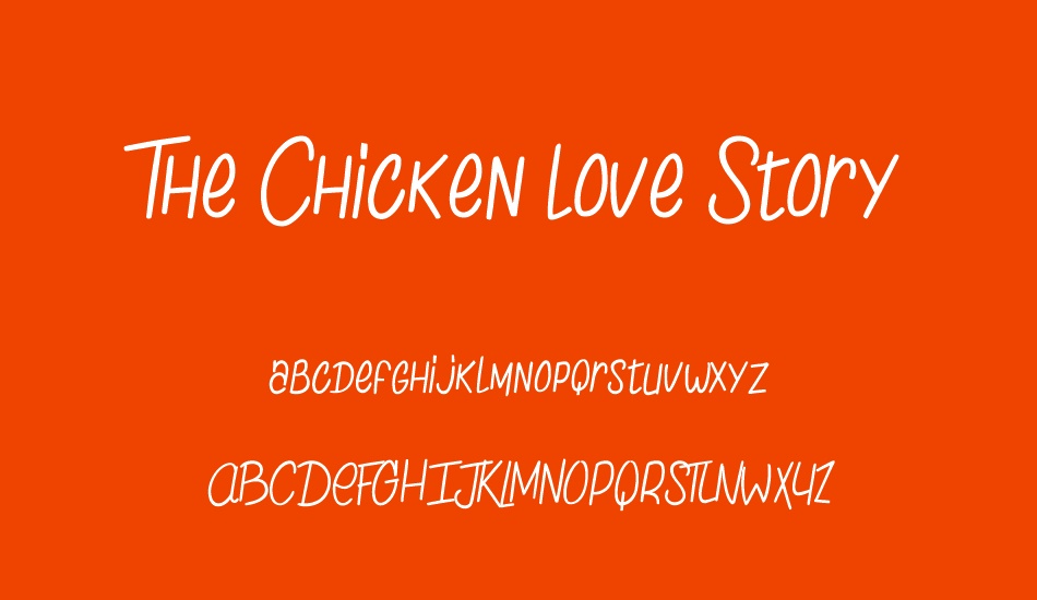 the-chicken-love-story font