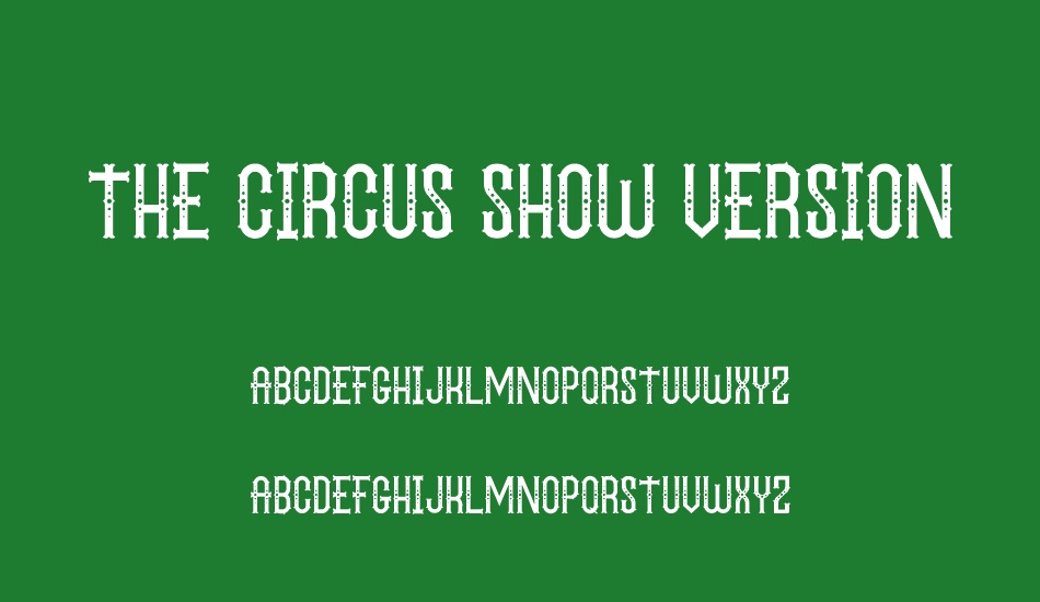 the-circus-show-freeversion font