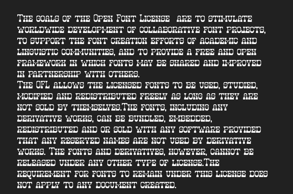 The Gasone font 1