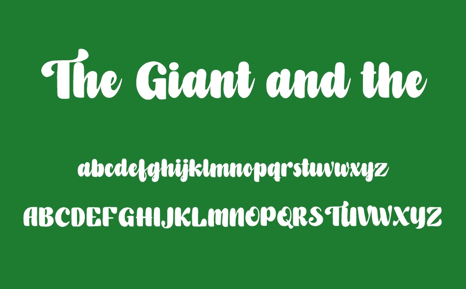 The Giant and the Mouse font