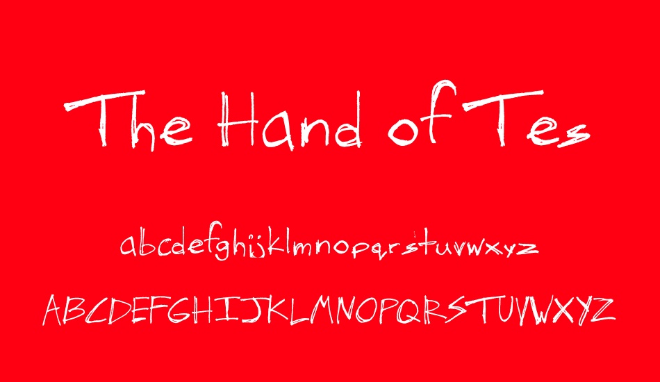 the-hand-of-tes font