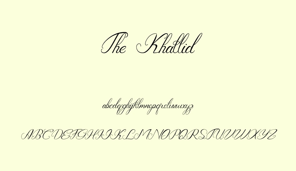 the-khallid font