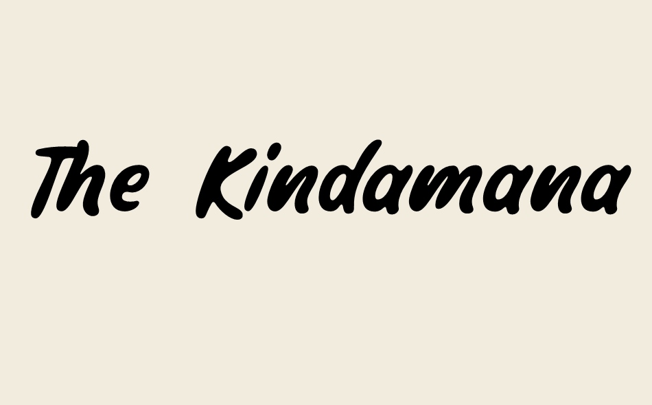 The Kindamana font big