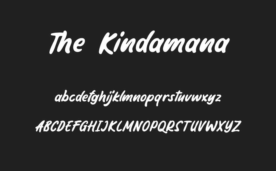 The Kindamana font