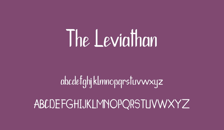 The Leviathan font