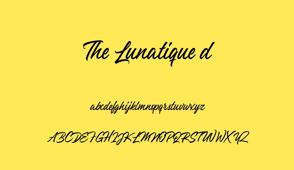 the-lunatique-personal-used font