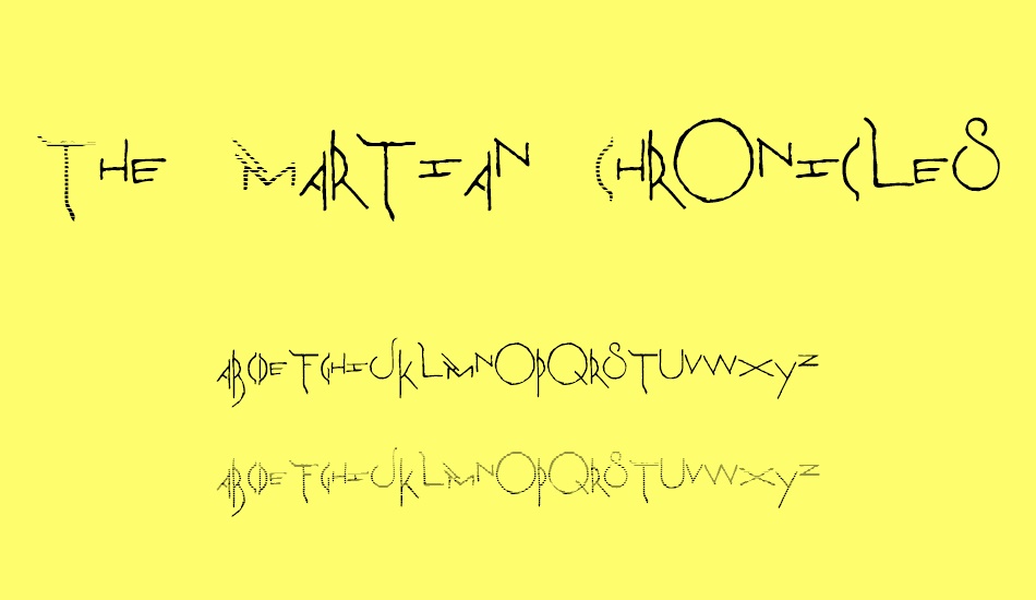 The Martian Chronicles font