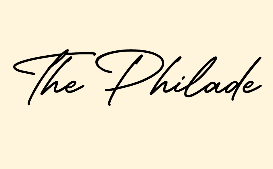 The Philadelphia Story font big