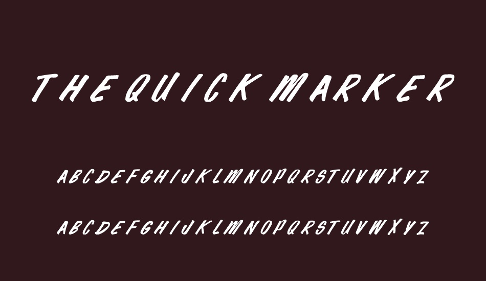 the-quick-marker font