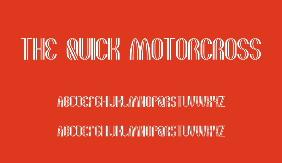 the-quick-motorcross font