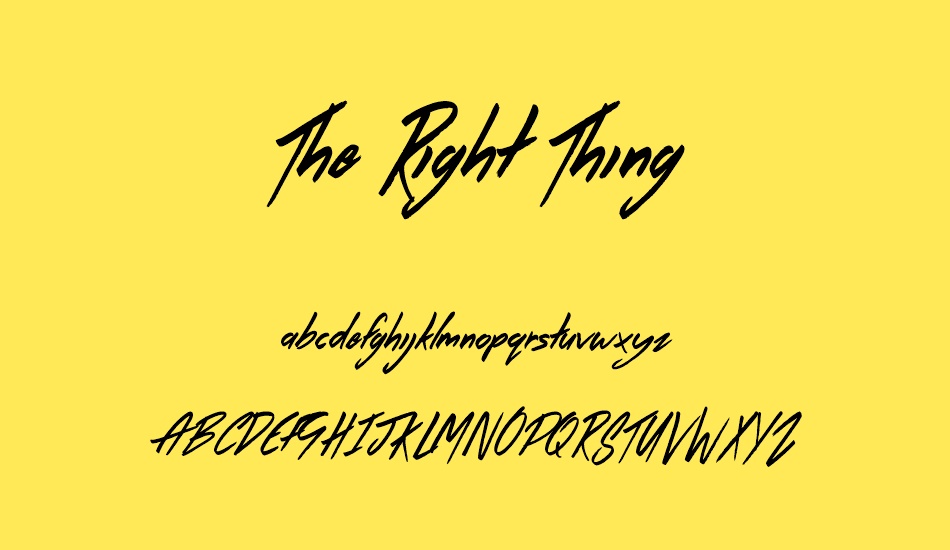 the-right-thing font